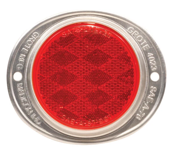 Grote 40232-3 Two-Hole 3" Red Mounting Alumininum Reflector Lens