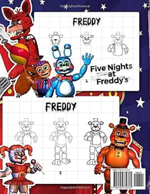 FIVE NIGHTS AT Freddy'S How to Draw: FNAF 2021 How to Draw Book: Step ...