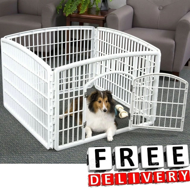 Dog Pen Kennel Playpen Outdoor Indoor Small Pet Puppy Exercise  Cage Enclosure