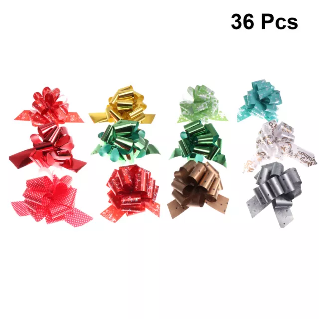 36 Pcs Pull Flower Ribbon Winter Packing Supplies Butterfly Bows