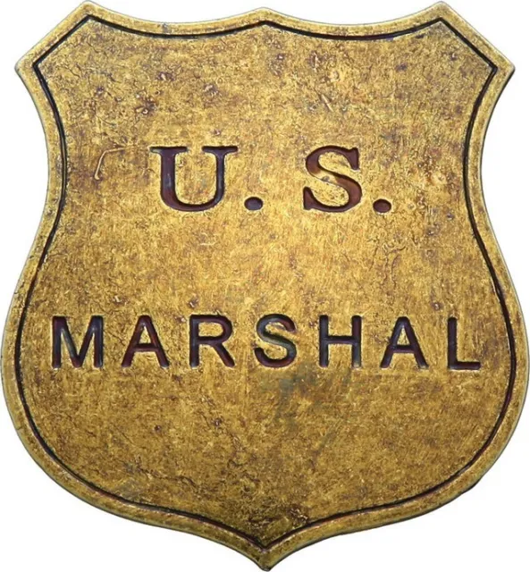 Denix 103 2.13x2.38" Metal Replica US Marshal's Badge Pin
