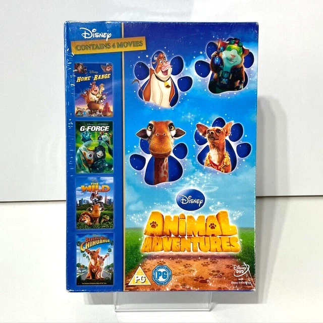DISNEY ANIMAL ADVENTURES 4 DVD Movie Box Set 4 Great Family