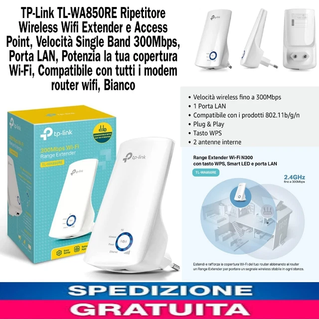 TP-Link RE215 Ripetitore WiFi Universale AC750 Dual Band - Estensore Di Segnale Per Casa, Installazione Semplice