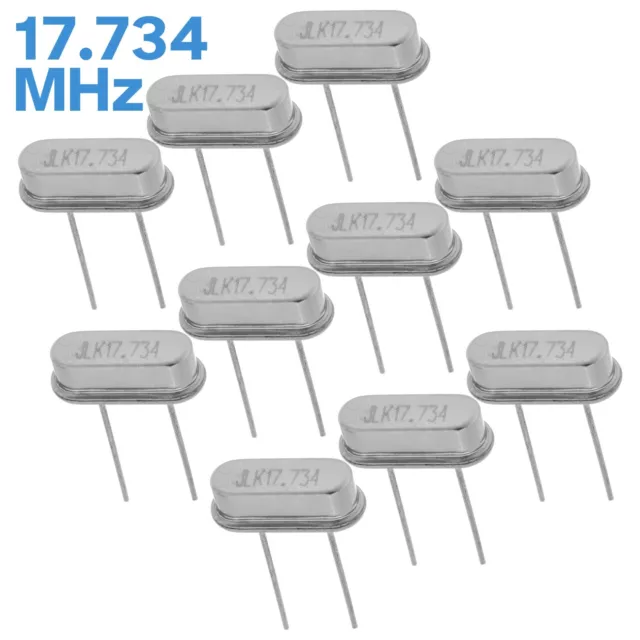 10pcs HC-49/S 17.734 MHz Quartz Crystal Resonator Piezoelectric Oscillator