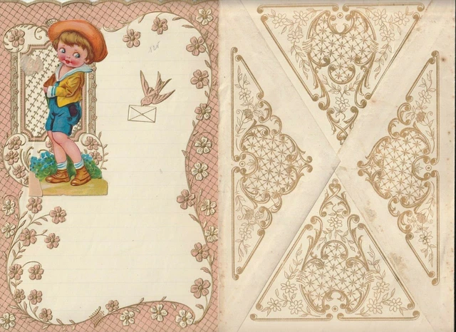 Set Papeterie Vintage - 10 Feuilles Papier à Lettres + 6 Enveloppes Lin + 6 Sceaux De Cire - Pour Invitations, Lettres