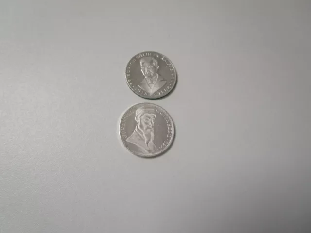 BRD 2 Silbermünzen 5 DM 1968  G+J