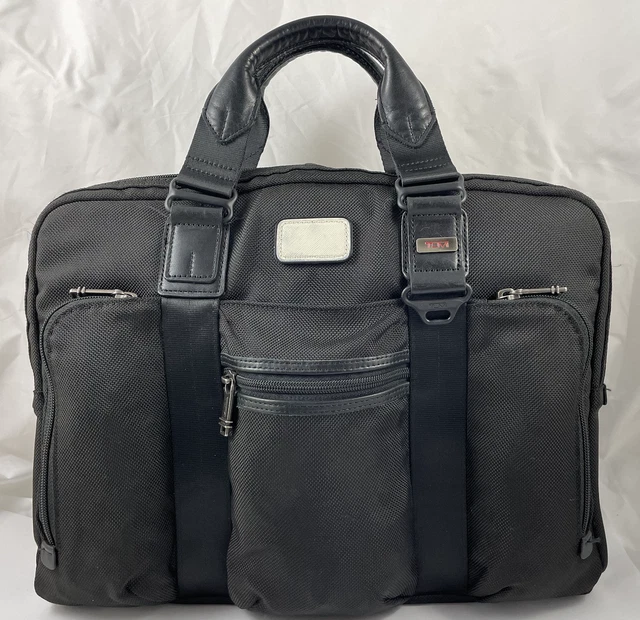 Tumi Alpha Bravo McNair Slim Briefcase Laptop Bag Nylon Black 22611DH Reg $345