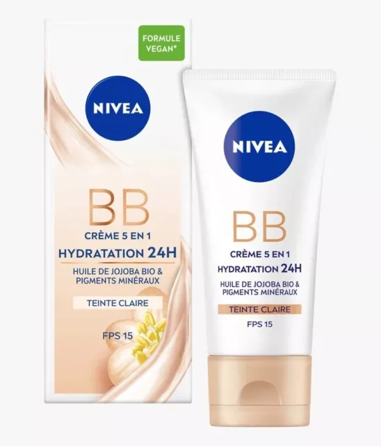 Nivea Bb Crème  5 En 1 Hydratation Éclaircissante Unifie Anti Imperfction Fps 15