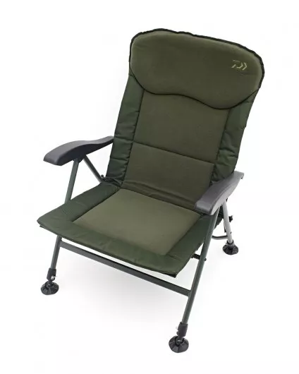 Daiwa Black Widow Adjustable Armchair - Carp Fishing Green Chair