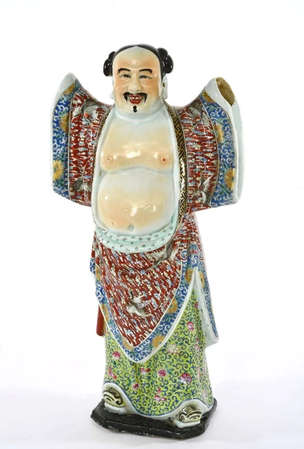 1900's Chinese Famille Rose Porcelain Immortal Buddha Figure Figurine 34CM