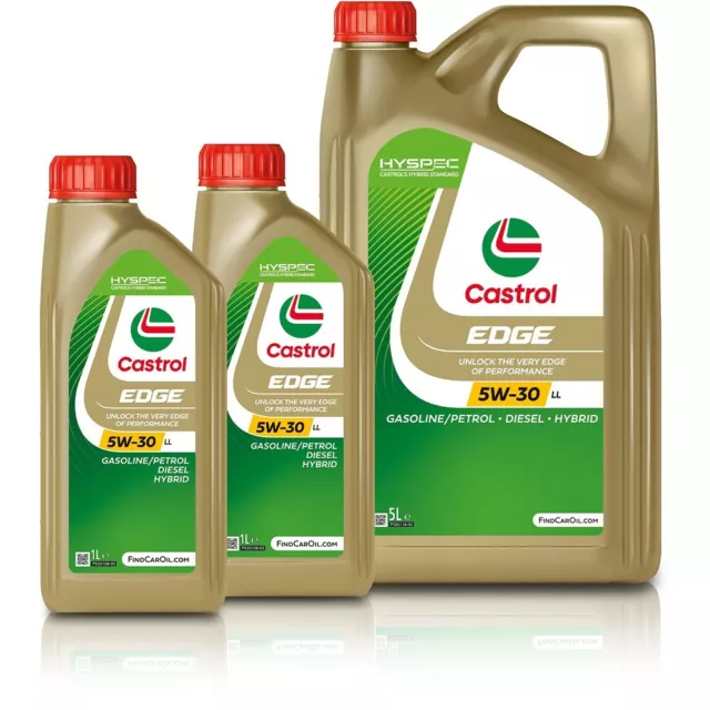 2x1L+5L=7L CASTROL EDGE FLUID TITANIUM 5W-30 LL HUILE MOTEUR ACEA C3