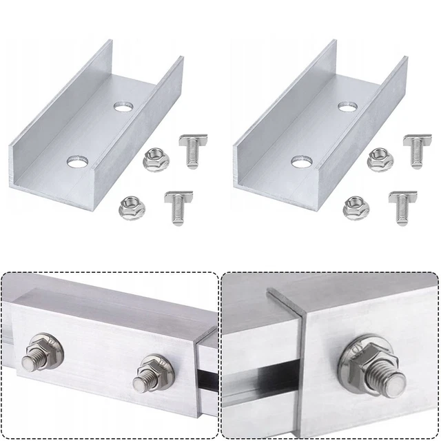 JiGiU Lot De 4 Connecteurs D'Angle à Charnière Réglable Pour Profilés Aluminium 4040 - Noir - 2