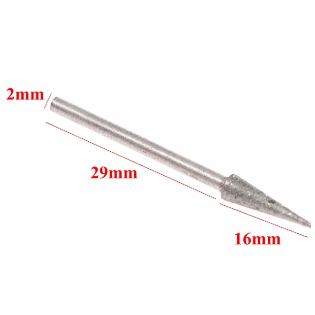 6Pcs 1-4mm Diamond Grinding Head Needle Bits Burrs Engraving Carving Tool 2.3-hf 3