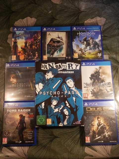 Lot 8 Jeux PS4 Nier Automata / Tomb Raider / Horizon / Batman / Psycho-Pass etc.