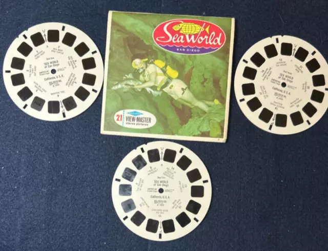 Sea World * San Diego California * Packet  A192 with 3 Viewmaster Reels