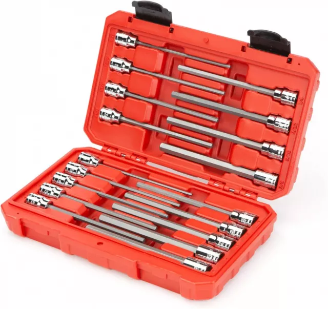 TEKTON SHB91303 - 3/8 Inch Drive Long Hex Bit Socket Set, 18-Piece 2