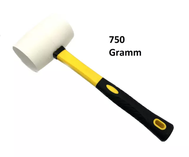 Marteau en Caoutchouc Blanc 750gr. Ø60mm