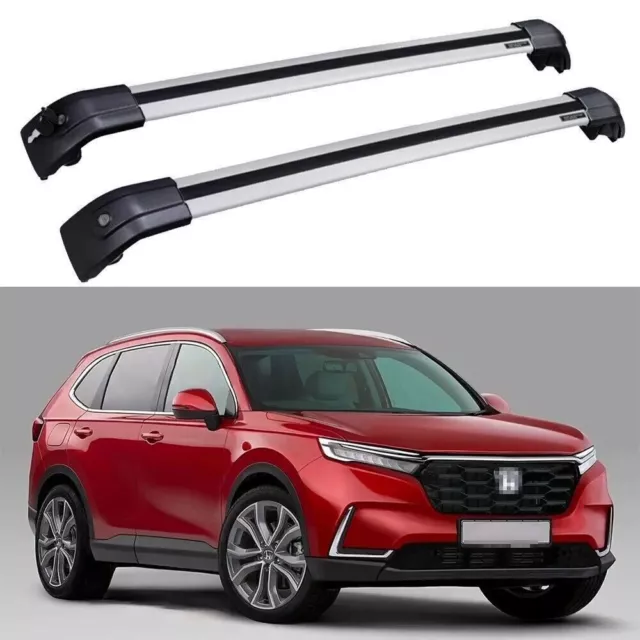 2Pc Fits for Honda CRV CR-V 2023 2024 Lockable Roof Rail Rack Cross Bar Crossbar
