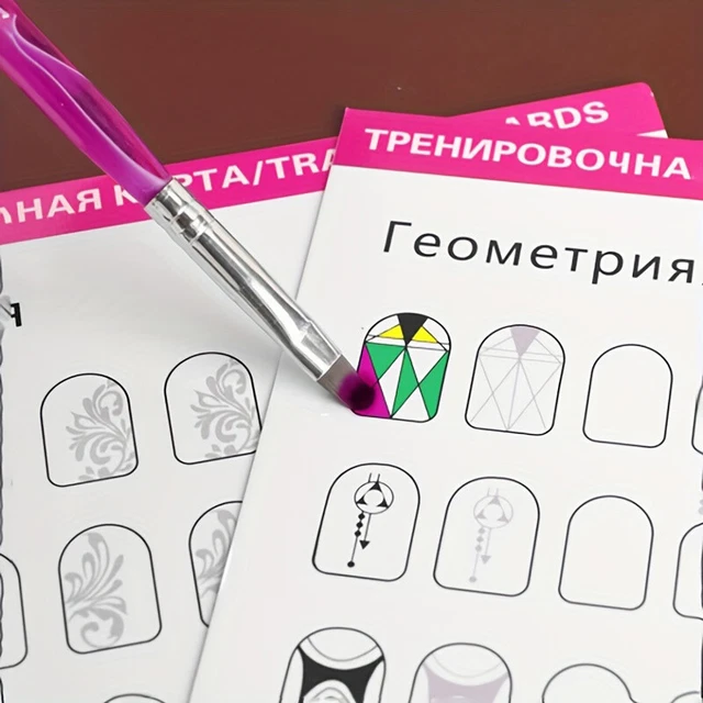 NAIL ART TRAINING Practice Line Drawing Painting Template Learning Book