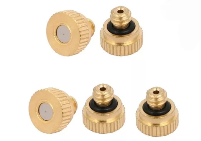 Brass Mist Nozzles Mister Sprinkler Outdoor Cooling System Garden Sprayer