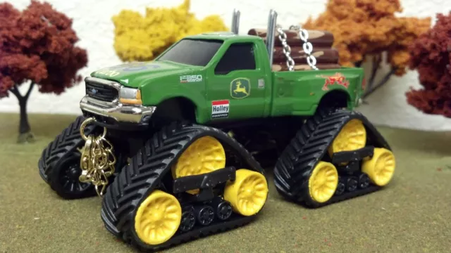 1/64 Custom Lifted, JOHN DEERE, FORD, F350, SUPER DUTY, ERTL, QUAD TRAC