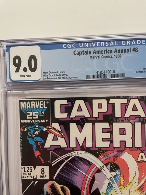 Captain America Annual 8 Cgc 9.0 Wolverine 1St Overrider Marvel Comic 1986