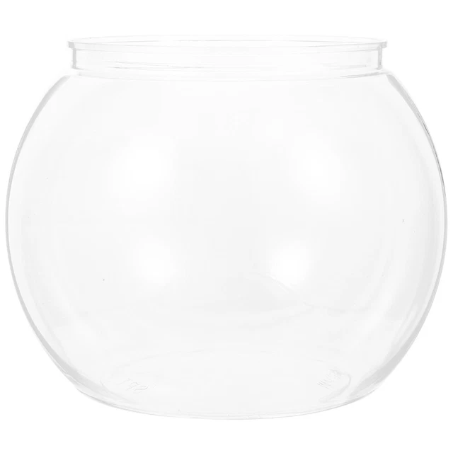 Plastic Vases Bowl Transparent Round Fish Tank Large Glass Container Sink