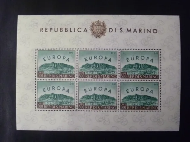 San Marino Kleinbogen MiNr.: 700 CEPT 1961 ** postfrisch MNH M€ 200
