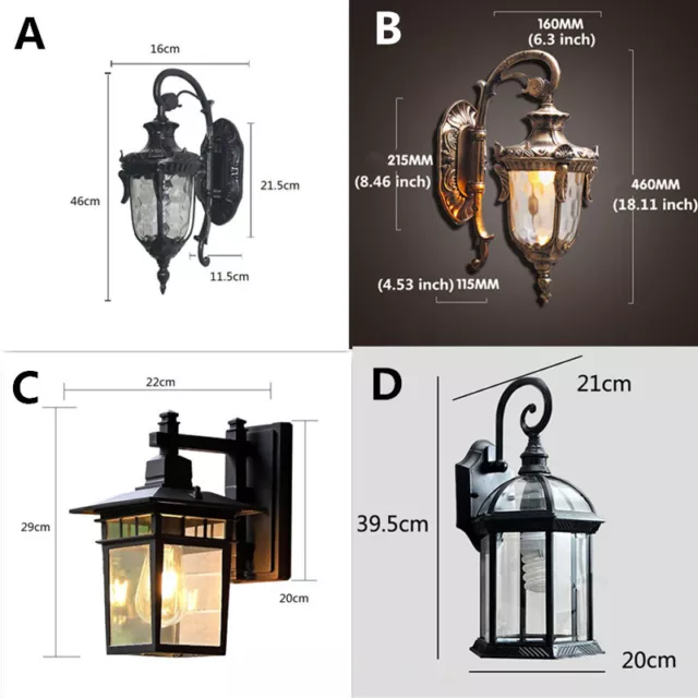 Outdoor Wall Lights Porch Wall Lantern Bar Wall Sconce Courtyard Wall Lighting 2