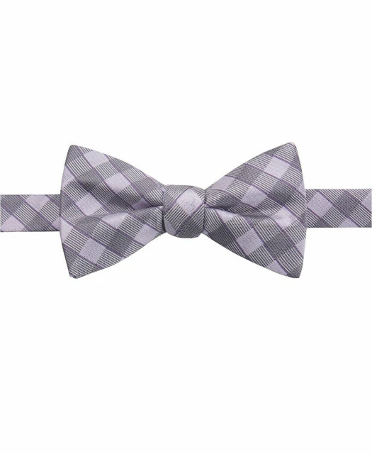Ryan Seacrest Distinction Mens One Size Larkspur Plaid Bow Tie Lilac