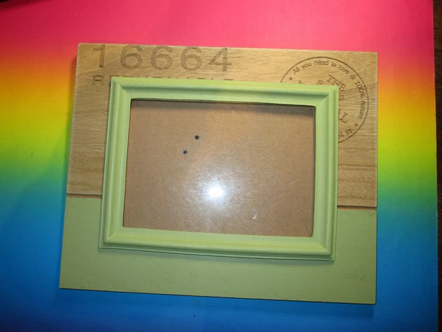 Bilderahmen Holz Glas Natur26,5x21,5cm neuwertig