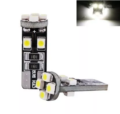 Ampoules Veilleuses W5W T10 LED Canbus BLANC Xenon 8 SMD 6000K 12V