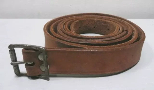 Vintage Leather Luggage Belt Strap 66" Car Trunk