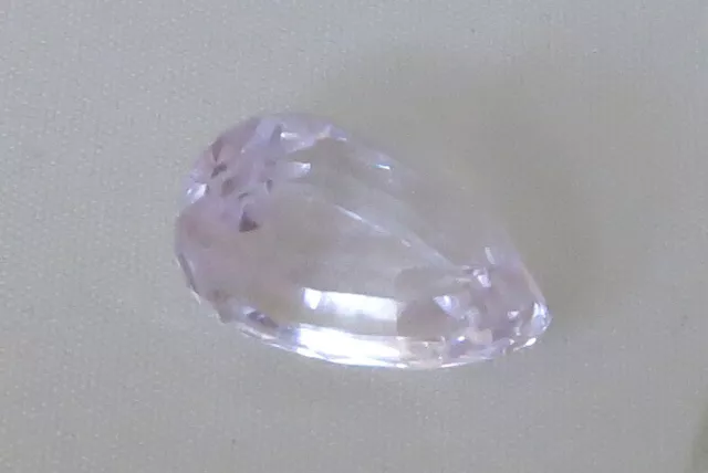 6.97 carat BEAUTIFUL BRAZIL NATURAL KUNZITE SPODUMENE MANGO PEAR CUSHION VVS