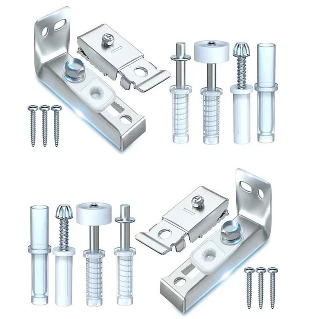Juego de reparación de puertas plegables plateado + blanco 78 a 1 rueda guía paquete de 2