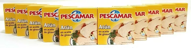 Tonno IN Olio Vegetale - 10 x 80 G - Pescamar Atun Lattina - Di Spagna
