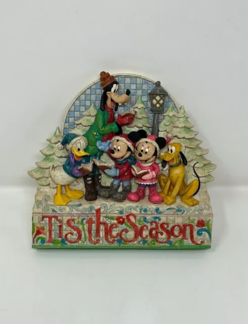 Disney Jim Shore  Tis The Season  Mickey Minnie & Gang 2006 Wall Used