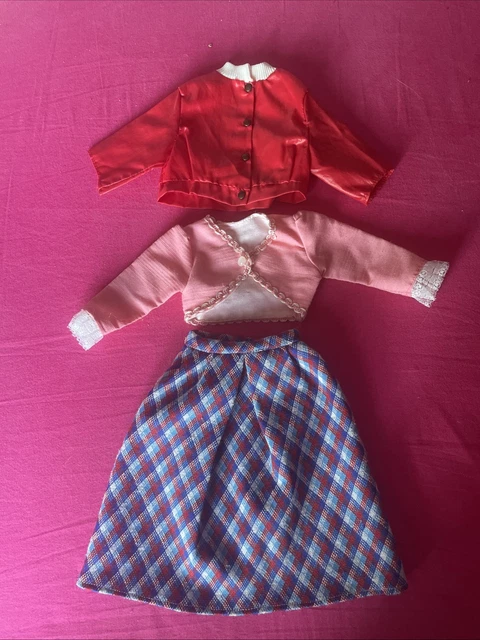 VETEMENTS DE POUPEE CATHIE DE BELLA JUPE RAYURES+ SAC A MAIN NOEUD VETEMENTS DE POUPEE CATHIE DE BELLA JUPE RAYURES+ SAC A MAIN NOEUD