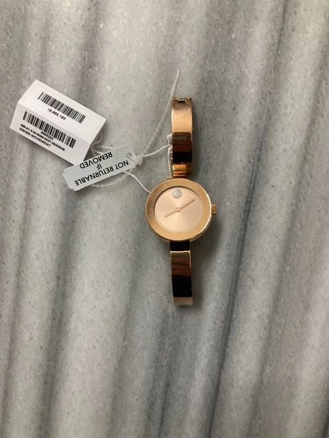 Orologio Svizzero Movado Audace Donna Oro Rosa/Cristallo Punto Bracciale 3600202