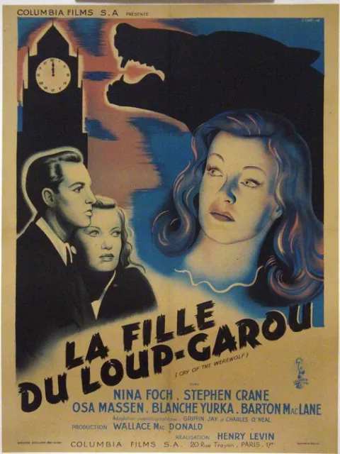 affiche du film FILLE DU LOUP GAROU (LA) 60x80 cm entoilée