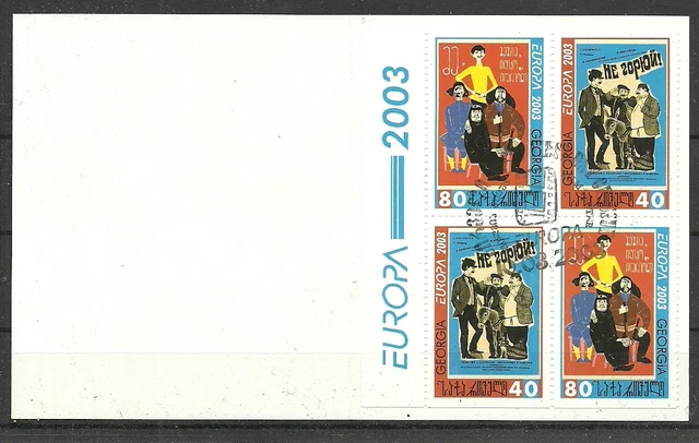 j885 CEPT 2003/ Georgien MiNr 420/21 D o im MH mit Ersttagstempel