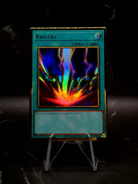 thumbnail image 2 of Raigeki - MGED-EN038 - Premium Gold Rare 1st Edition Yugioh Card - Near Mint Condition 2 of 11