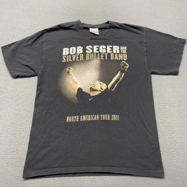 Bob Seger Silver Bullet Band Shirt Mens Medium Black North American Tour Rock