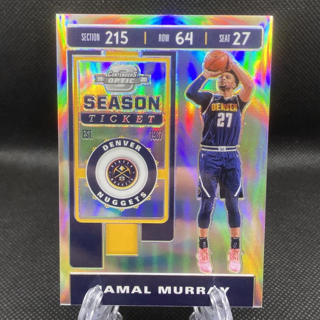 2019-20 Panini Contenders Optic Season Ticket Silver Prizm Jamal Murray #58