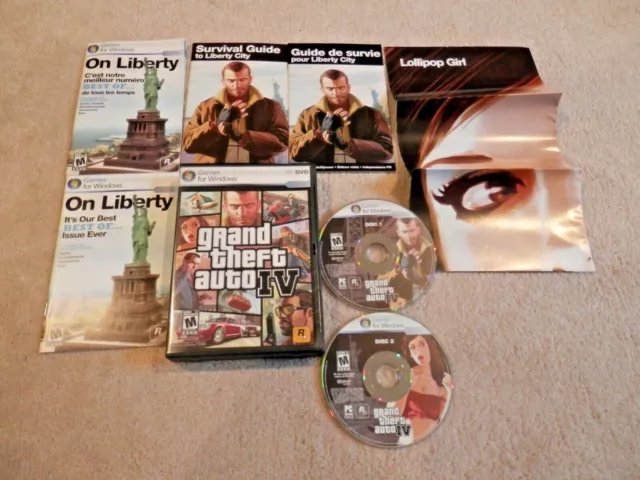 Grand Theft Auto IV PC DVD GTA 4 WINDOWS NEW CARDBOARD SLEEVE CANADIAN  VERSION