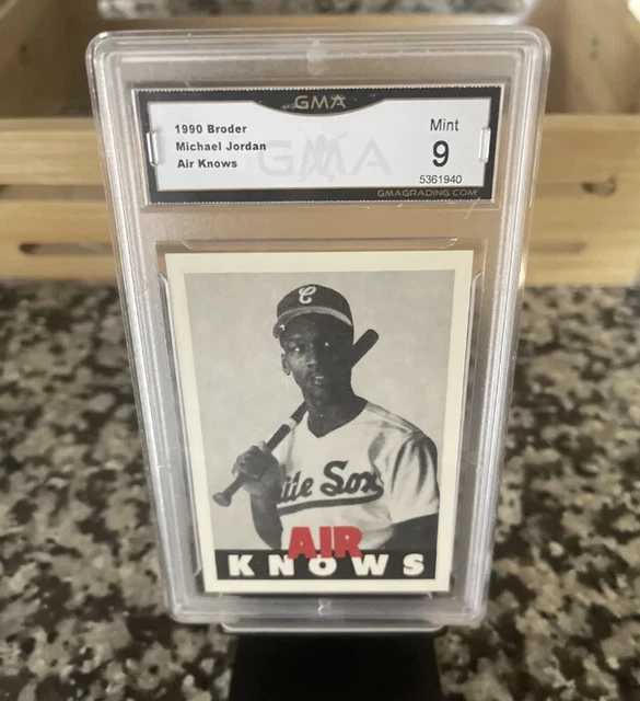 MICHAEL JORDAN 1990'S BRODER AIR KNOWS WHITE SOX BASEBALL CARD GMA 9