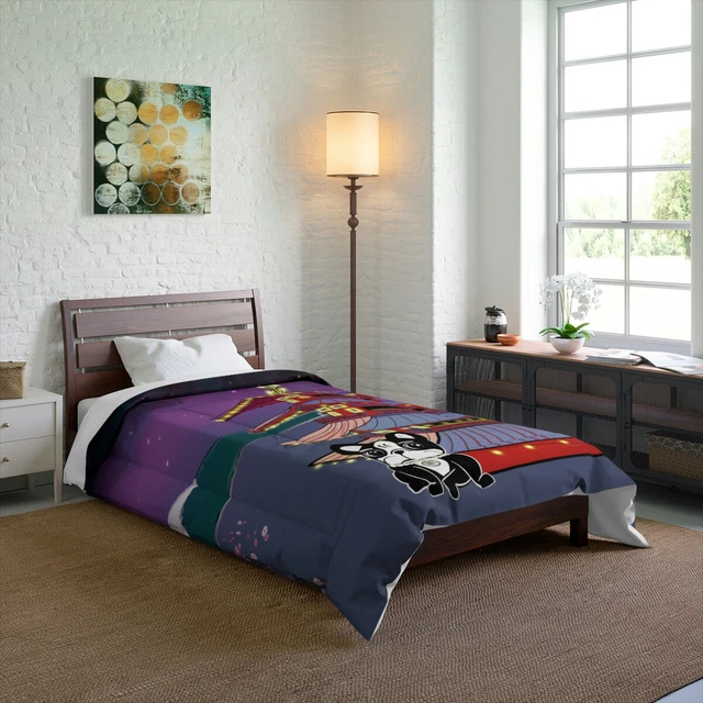Comforter - Cherry Blossom - Sad Little Frenchie - French Bulldog