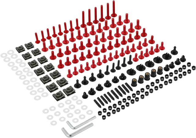 Kit Viti Per Carrozzeria Auto E Moto - 170 Pezzi, M3 M4 M5 M6 Con Clip, Acciaio - Foto 3