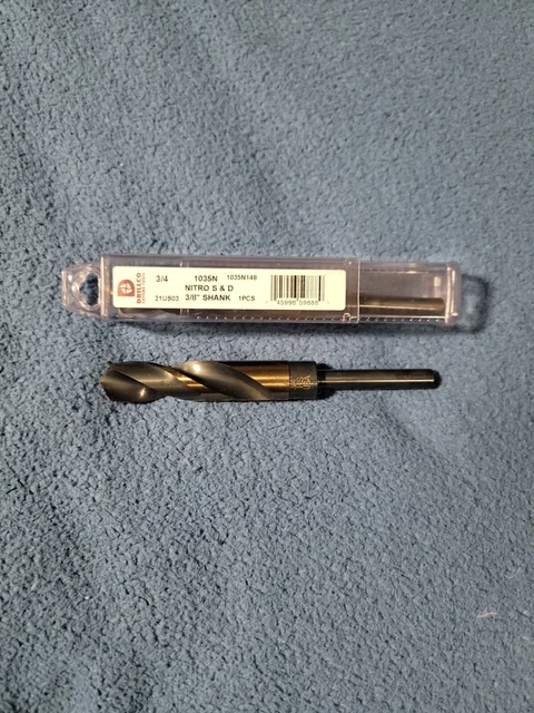 (2) Drillco Cutting Tools 3/4" Drill Bit 3/8" Shank