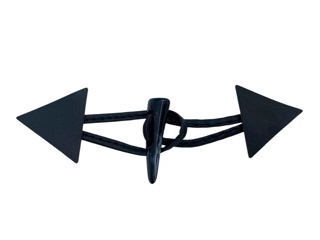 Alamaro Similpelle Corno Resina Nero Triangolo Dimensione 16x4,2 Cm K1296